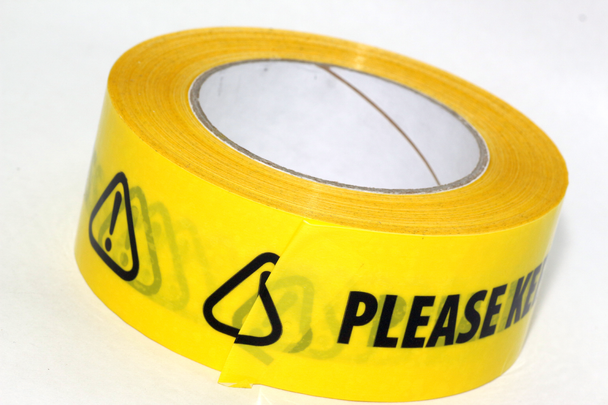 66m Roll of 2 Metre Social Distancing Self Adhesive Yellow Warning Floor Tape