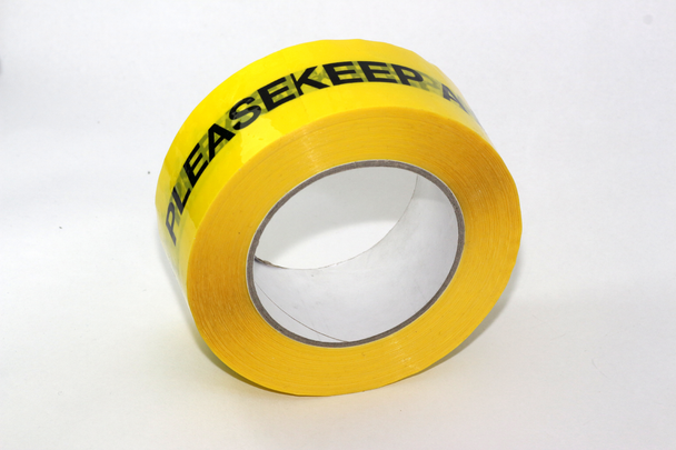 1 x 66m Roll of Keep a Safe Distance Social Distancing Yellow Warning Floor Tape