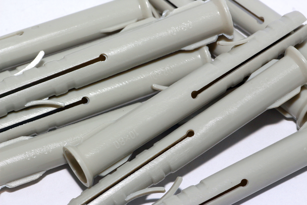 50 x 10mm x 80mm Heavy Duty Nylon Wall Plug With Flange - Satellite & Brickwork