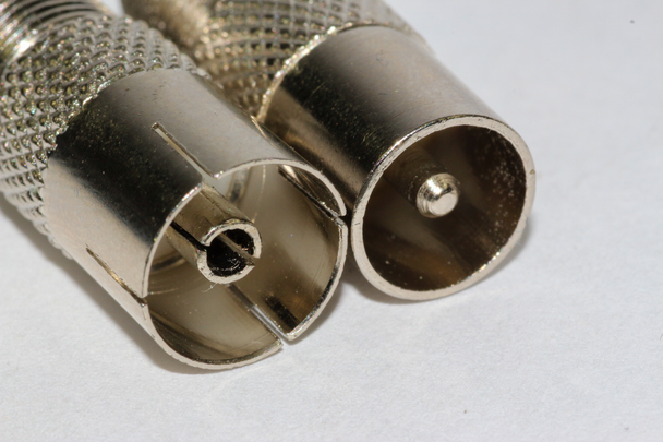 4 x F Female Socket Adaptor to Male & Female Coax Aerial Connectors