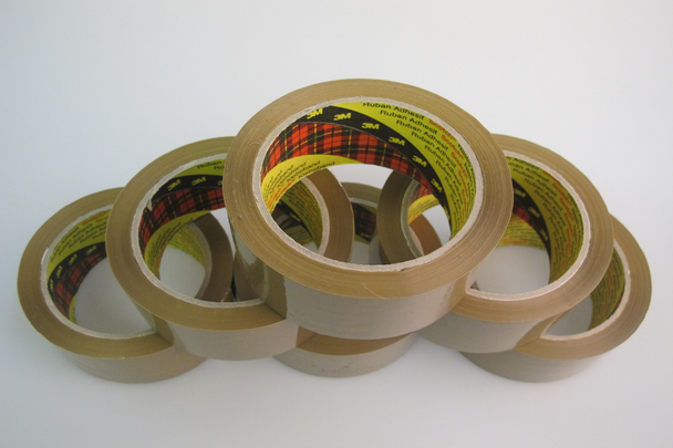 6 Rolls of Packing Packaging Tape 3M Scotch Strong Brown Buff 66m x 48mm