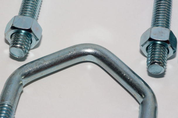 4 x Large 2.5 Inch V Bolts 2.5" 15mm Nuts U Bolt TV Aerial Satellite Dish & DIY