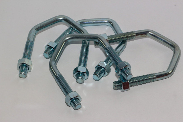 4 x Large 2.5 Inch V Bolts 2.5" 15mm Nuts U Bolt TV Aerial Satellite Dish & DIY