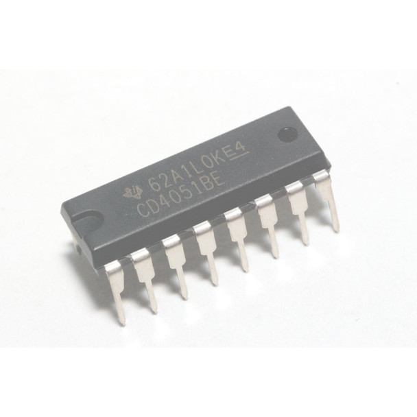 CD4051BE Single 8-Channel Analog Multiplexer/Demultiplexer 16 Pin TI