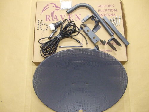 60cm Raven Single Output Satellite Dish Kit - Suitable For Freesat / Hotbird / Polsat