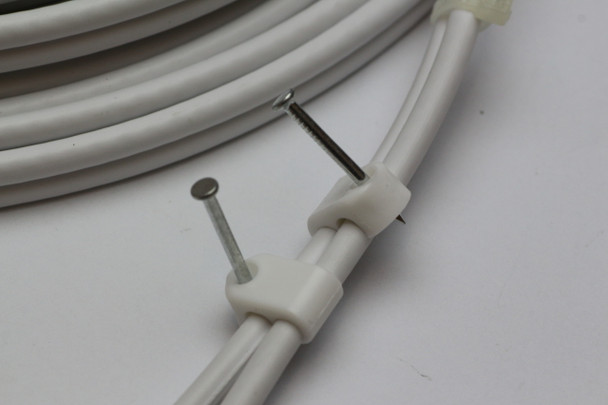 10m White Twin Satellite Shotgun Extension Cable Sky Plus SKY HD & Cable Clips