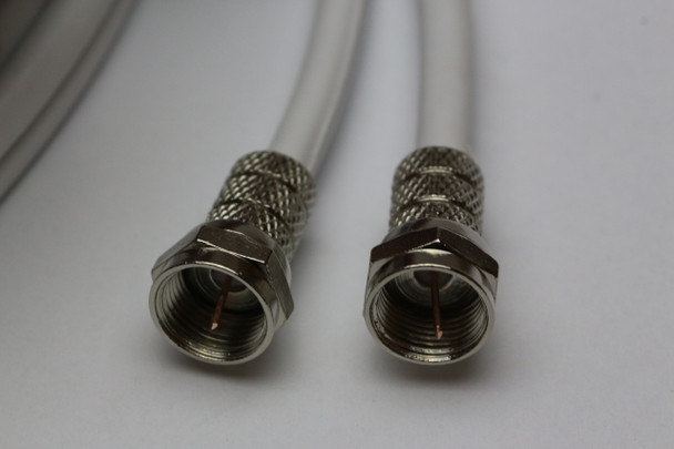 5m Twin White Satellite Shotgun Coax Cable Extension Kit for Sky Plus, Sky HD, Freesat & 5 Special Masonry Cable Clips