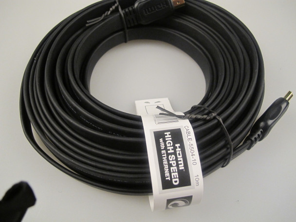 10m Flat High Speed HDMI Cable With Ethernet, V1.4 3D Support