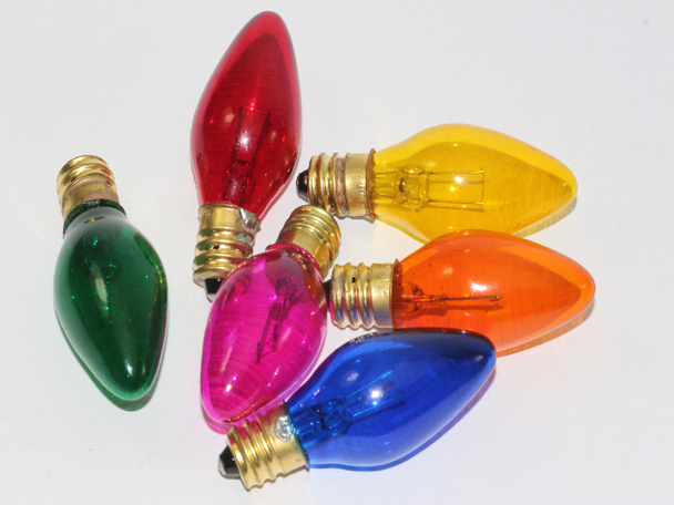 6 x 12V 3W E12 CES Coloured Christmas Fairy Light Spare Bulbs Pifco Dencon Lyvia