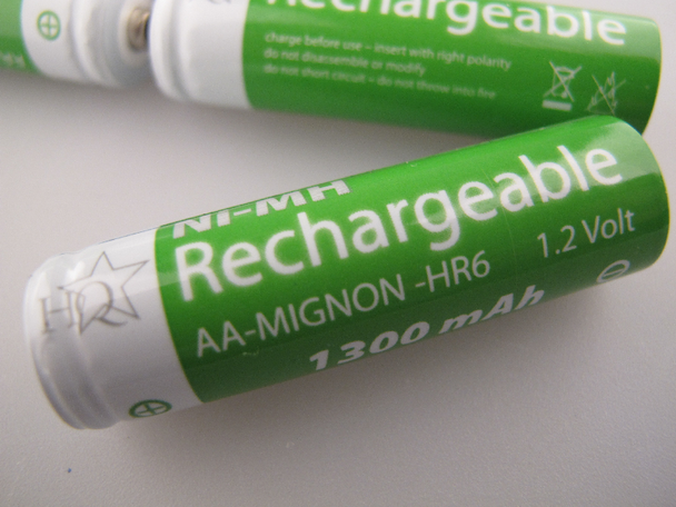 4 x HQ AA Rechargeable NiMh 1300mAh 1.2V Batteries, HR6, LR6, Blister Pack