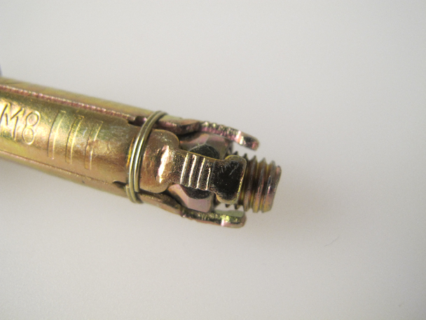 M8 x 65mm Masonry Anchor Eye Bolt, Zinc Yellow Passivated