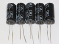 5 x 33uF 250V Radial Electrolytic Capacitors 13mm Diameter, 24.2mm Height