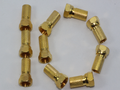 10 x Gold Plated 6.4mm Twist On F Plug Satellite Connector Sky Virgin RG6, WF100