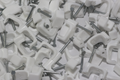 100 x White 6mm FT&E Flat Cable Clips for Twin Coax Cable Webro WF100, 13mm Wide