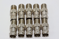 10 x Zink Plated Metal F Female Socket to BNC Female Socket Straight Adaptor