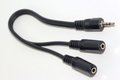 3.5mm 20cm Stereo Jack Audio Headphone Splitter Cable 1 x Male to 2 x Female