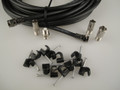 10m Black Universal RF Coax Aerial Satellite Sky Cable TV Extension Lead Kit