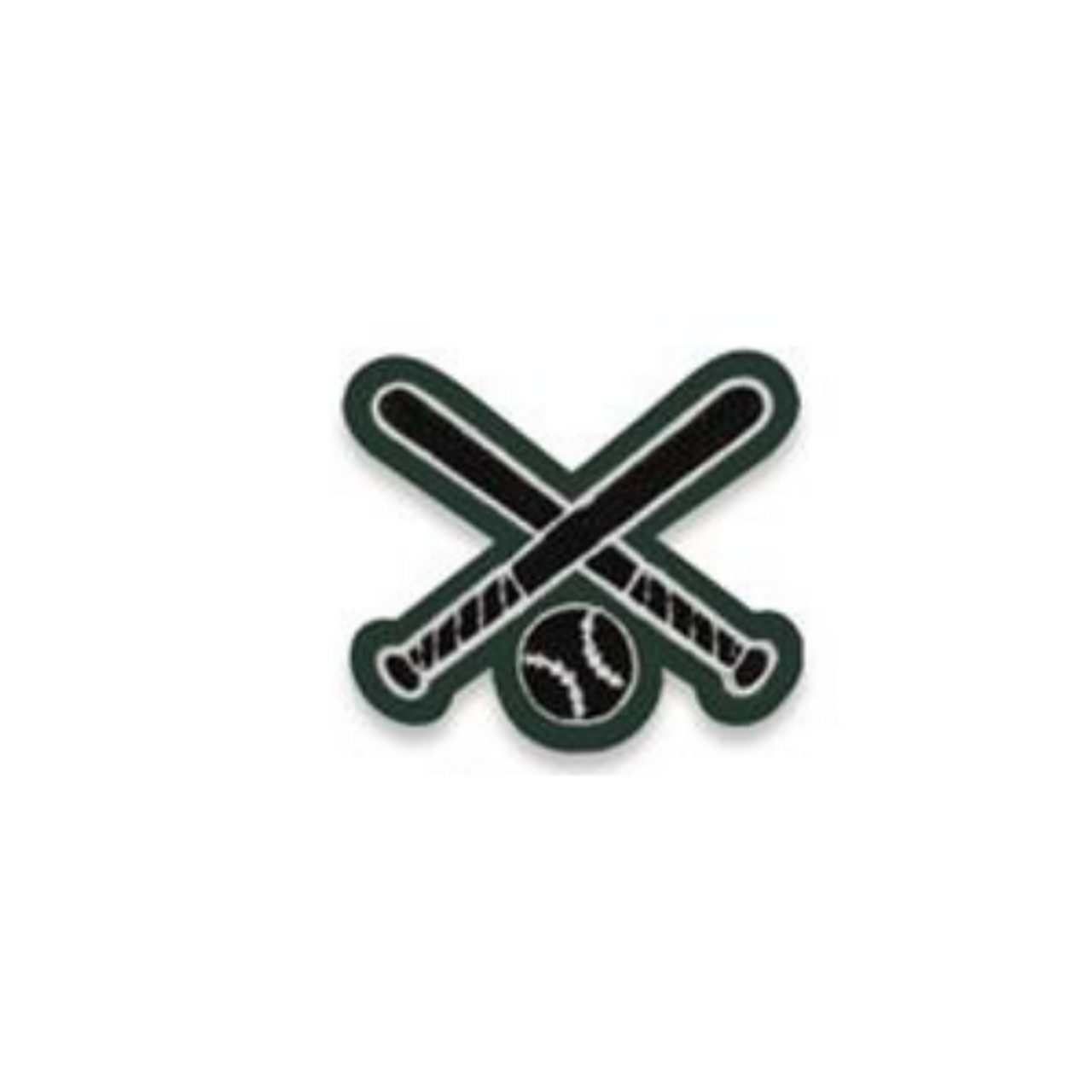 Large Crossed Baseball Bats Chenille Patch for your Varsity