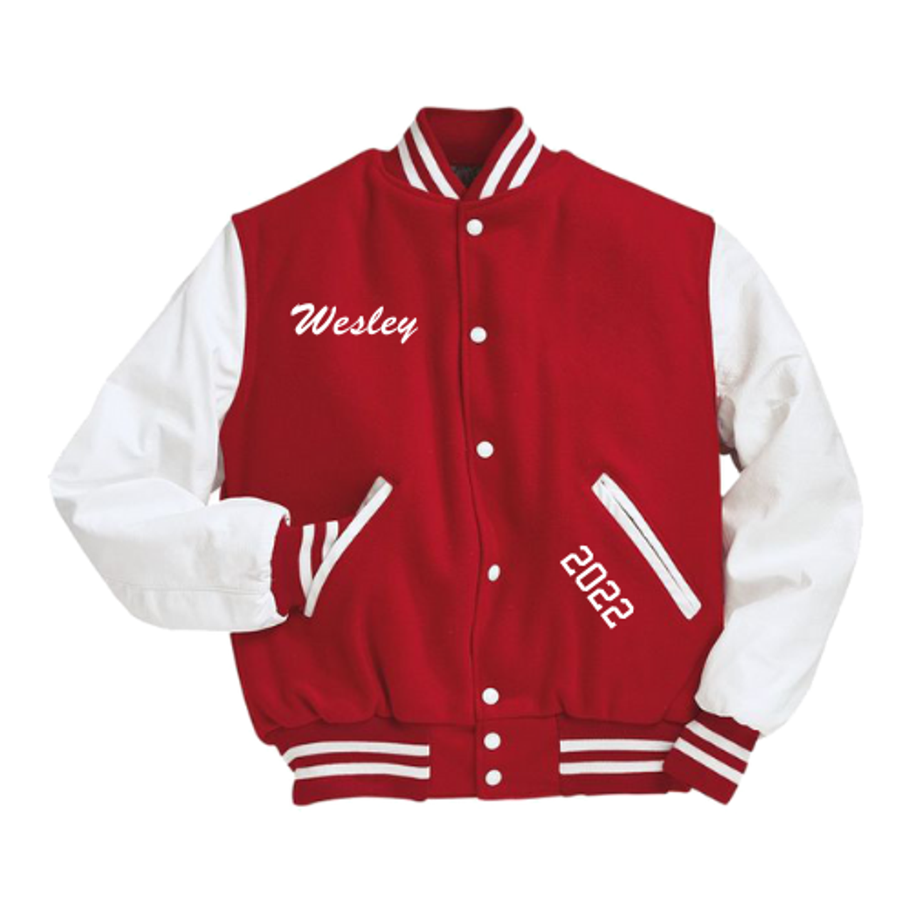 First Row Spring Red Varsity Jacket