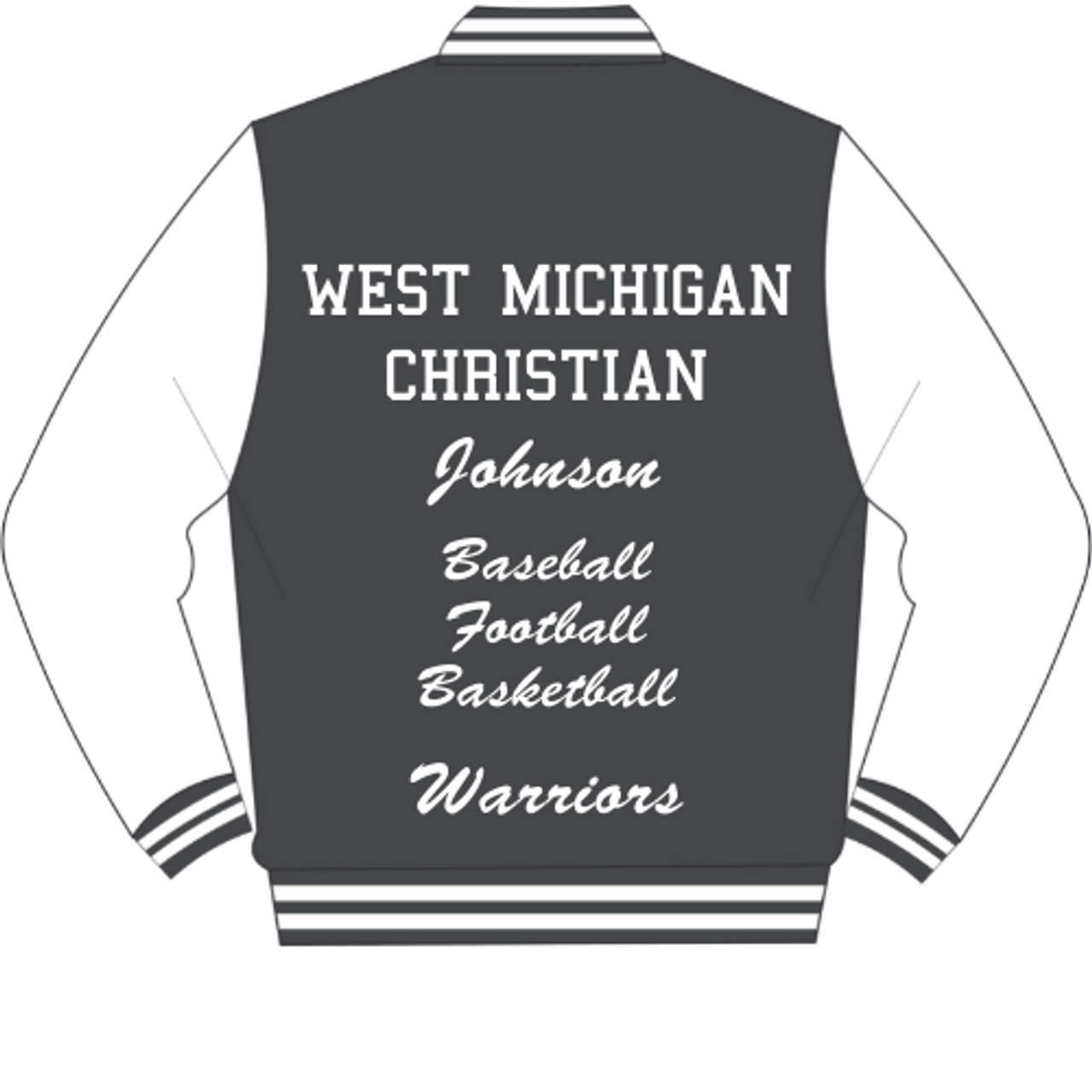 Letterman Baseball School Team Basketball Jackets Geninue Black