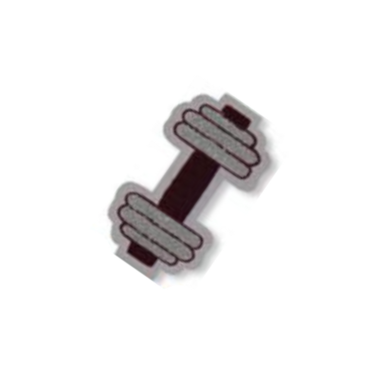 Dumbbell Chenille Varsity Jacket Patch