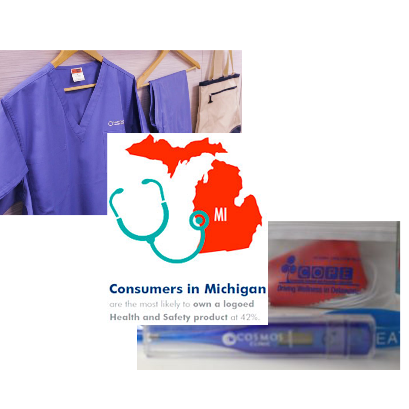 healthcare item collage