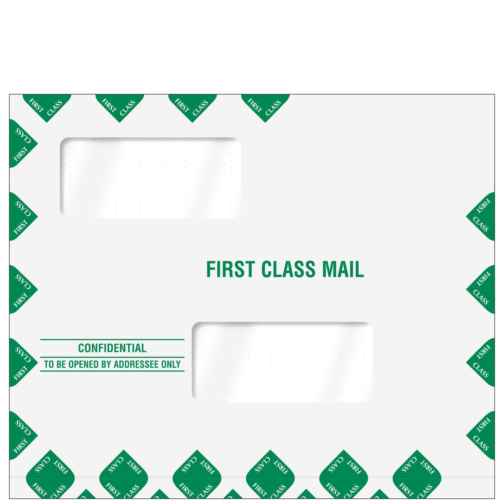 80343EXP Double Window First Class Mailing Envelope (Expandable