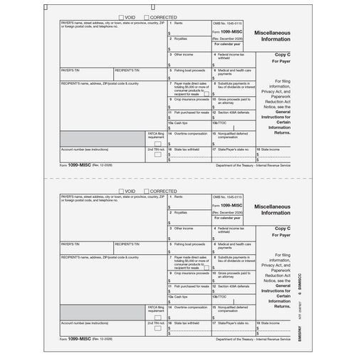 BMISPAY05 - 1099-MISC Miscellaneous Information - Payer Copy C