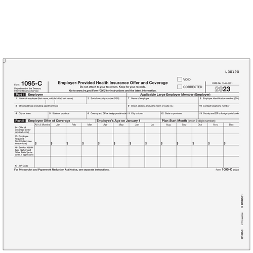 B1095C05 - Form 1095-C - Employer-Provided Health Insurance Offer and Coverage