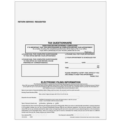 A009 - 1040 Universal Appointment Organizer (Folded)