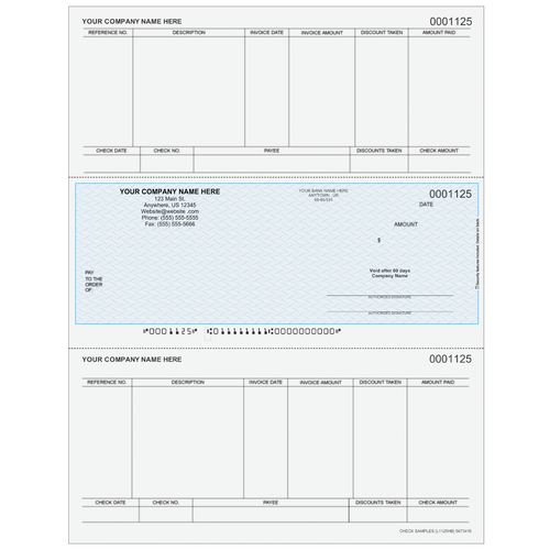L1125 - Accounts Payable Middle Business Check