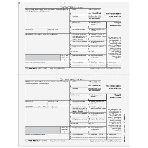 BMISREC05 - 1099-MISC Miscellaneous Information - Recipient Copy B