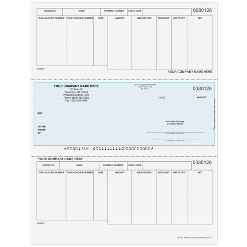 L80126A - Accounts Payable Middle Business Check