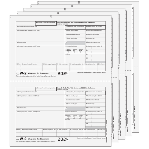 EFW2TRADS505 - Traditional W-2 Form 5-part E-file Set (Preprinted)