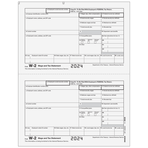 BW2EEB05 - Form W-2 Employee Federal, Copy B