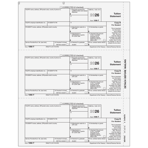 B98TREC05 - Form 1098-T Tuition Statement - Copy B Student