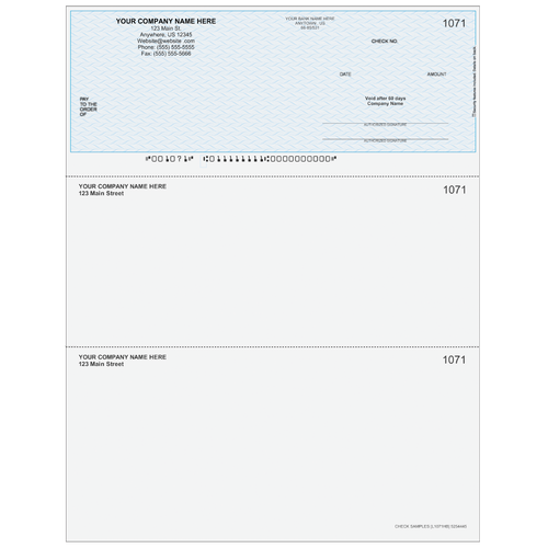 L1071 - Multi-Purpose Top Business Check