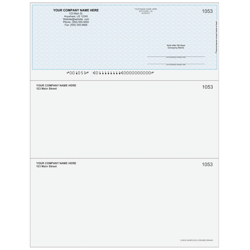 L1053 - Multi-Purpose Top Business Check