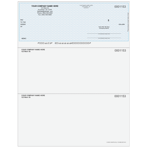 L1153 - Multi-Purpose Top Business Check