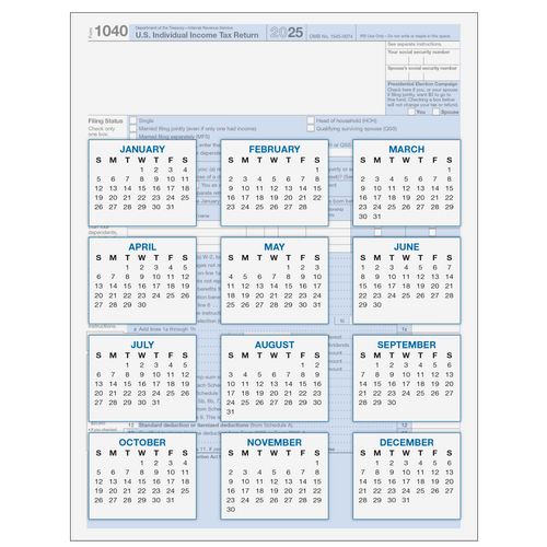 CALEN3814 - 1040 Laser Calendar
