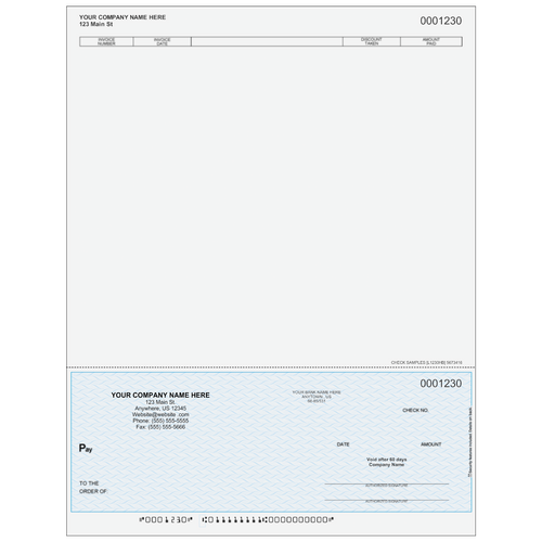 L1230 - Accounts Payable Bottom Business Check (One Perf)