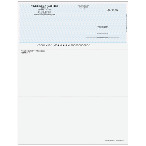 L1455 - Multi-Purpose Top Business Check