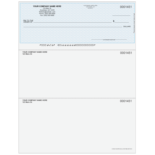 L1451 - Multi-Purpose Top Business Check