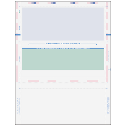 80348 - Pressure Seal Z-Fold Blank Check with Flat Background