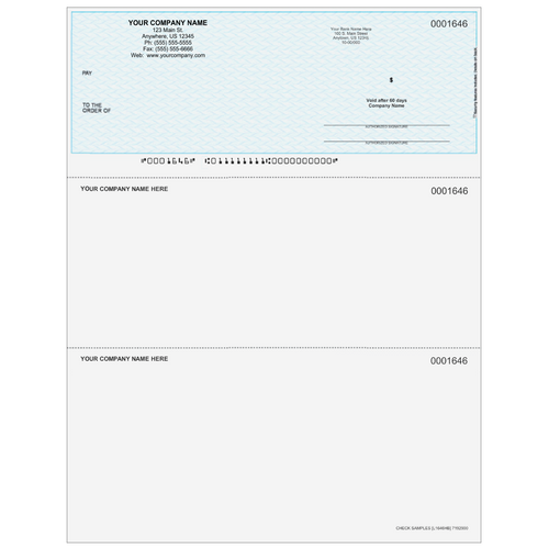 L1646 - Multi-Purpose Top Business Check