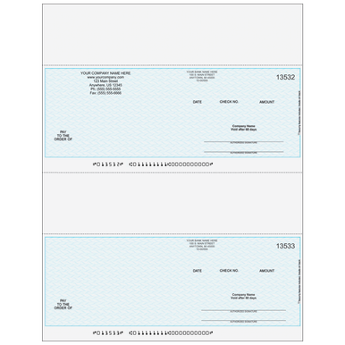 3000 Sample Check L3000 - Multi-Purpose 2-Up Business Check - BrokerForms.com