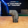 FlowComp 90, 2.5" Flex Hose to 2.5" ToolPort