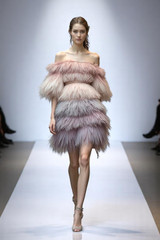 Feathered Off-Shoulder Dress Feathered Off-Shoulder Dress