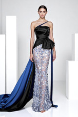Multi Media One Shoulder Gown Multi Media One Shoulder Gown
