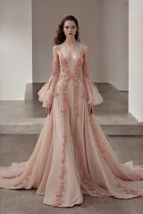 Thin-Strap Plunging Gown